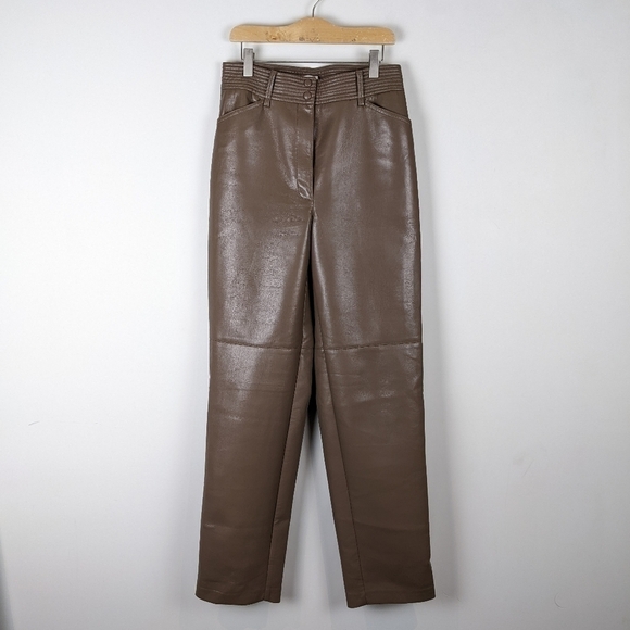WILFRED Aritzia Funk Pant faux leather high rise size 6 - Picture 3 of 12